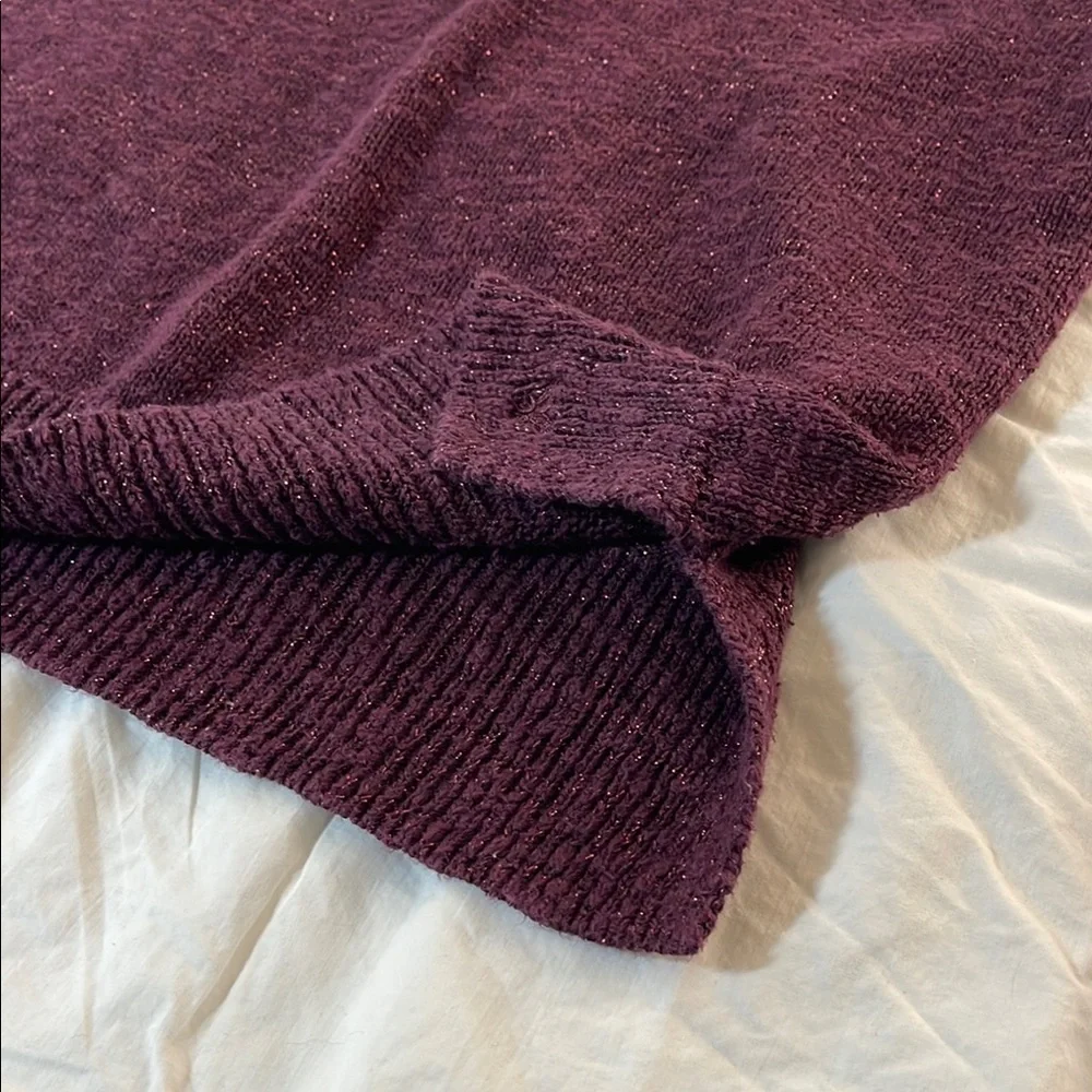 American Eagle Outfitters Rich Burgundy V-Neck Sweater - Picture 10 of 11
